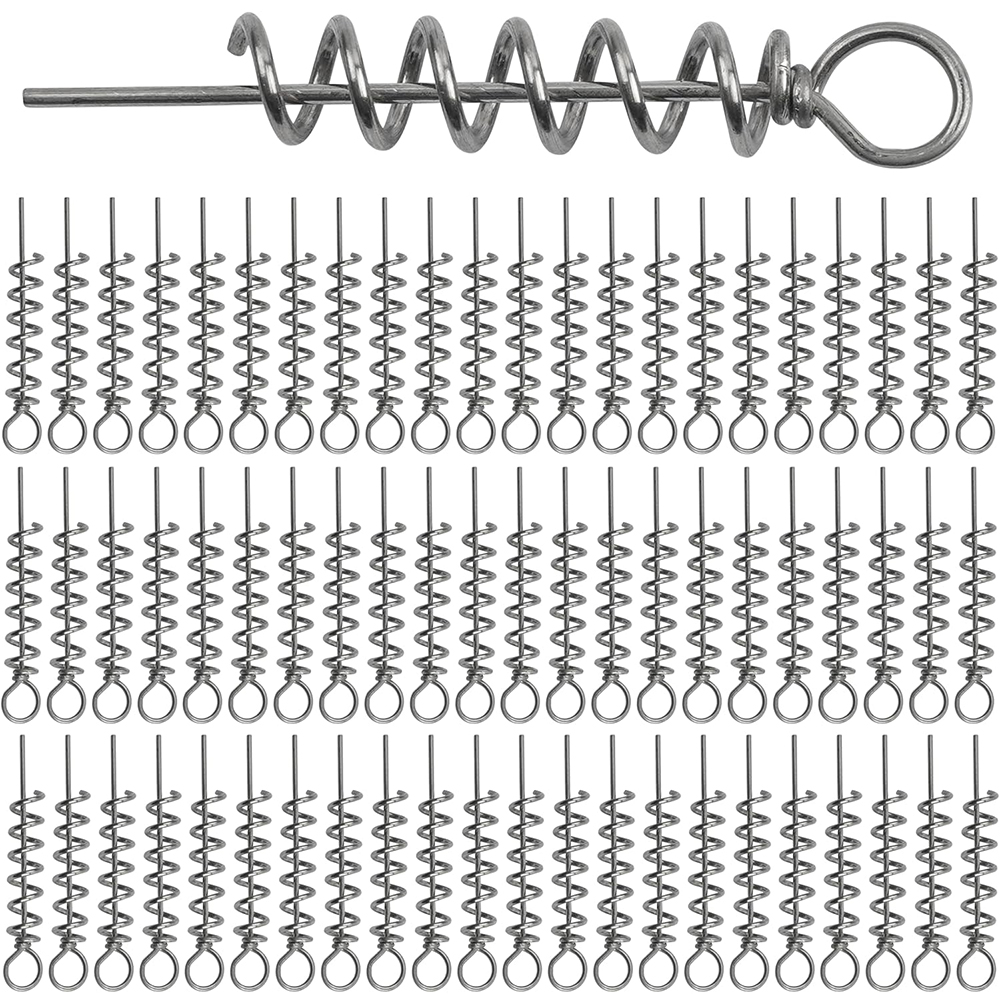 Fishing Hook Stainless Steel - 50Pcs Spring Twist Lock Fishing Crank