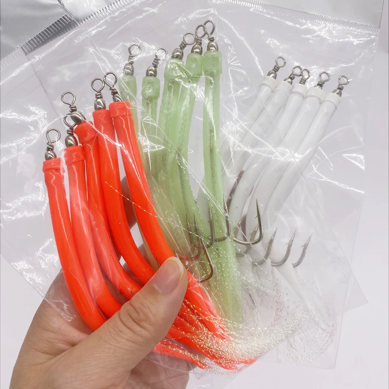 1/5Pcs CodfishFishing Eel Tube - Fishing Hook Offset reseña y precio