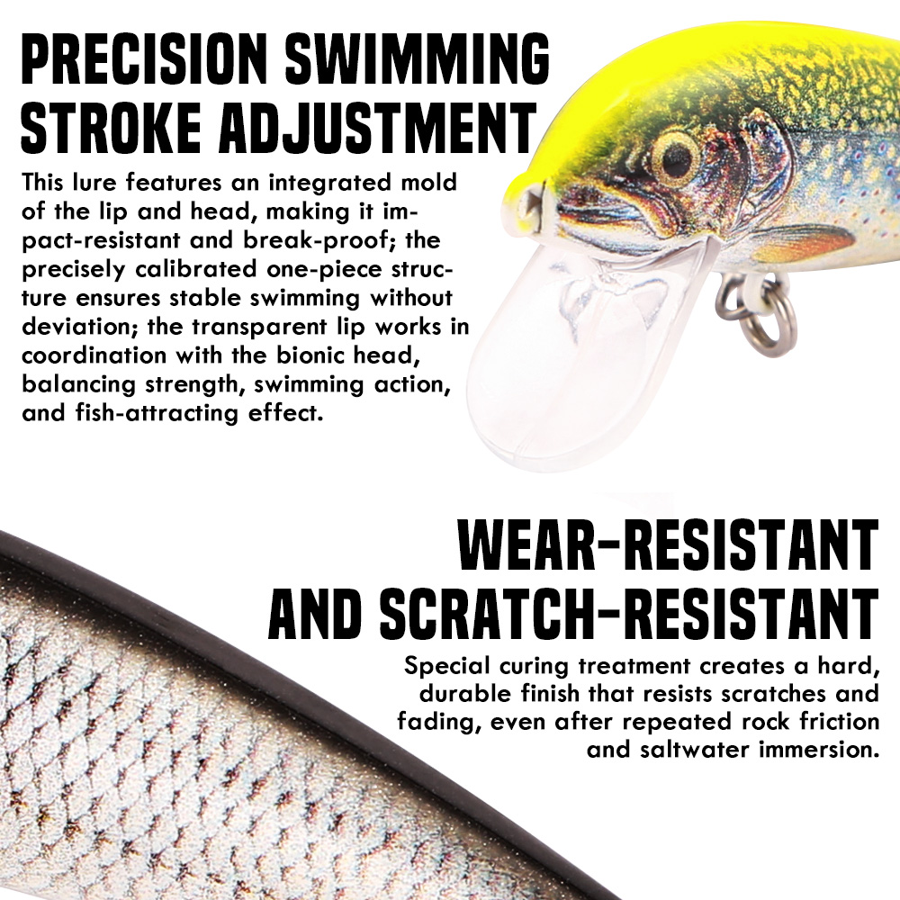 B&U Fishing Lures Sinking Minn - Fishing Hook Treble reseña y precio