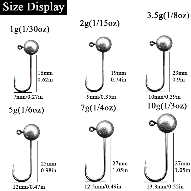 10pcs/lot Jig Head Fishing Hoo - Fishing Hook Offset reseña y precio