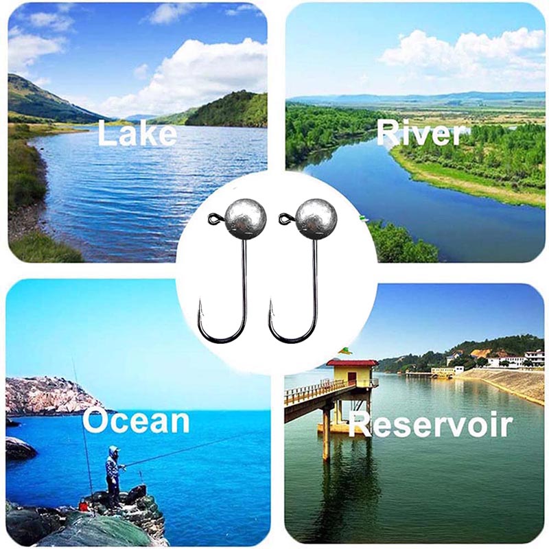 10pcs/lot Jig Head Fishing Hoo - Fishing Hook Offset reseña y precio