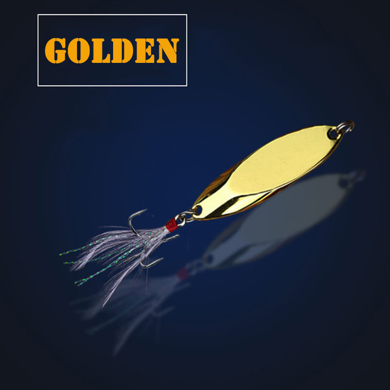 1pc 2.5g-35g Metal Spoon Lure  - Fishing Hook Treble reseña y precio