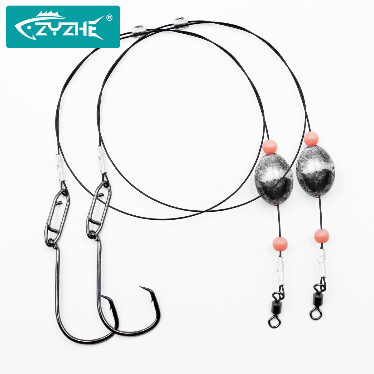 ZYZHE 2pcs Fishing Carolina Ri - Fishing Hook Circle reseña y precio