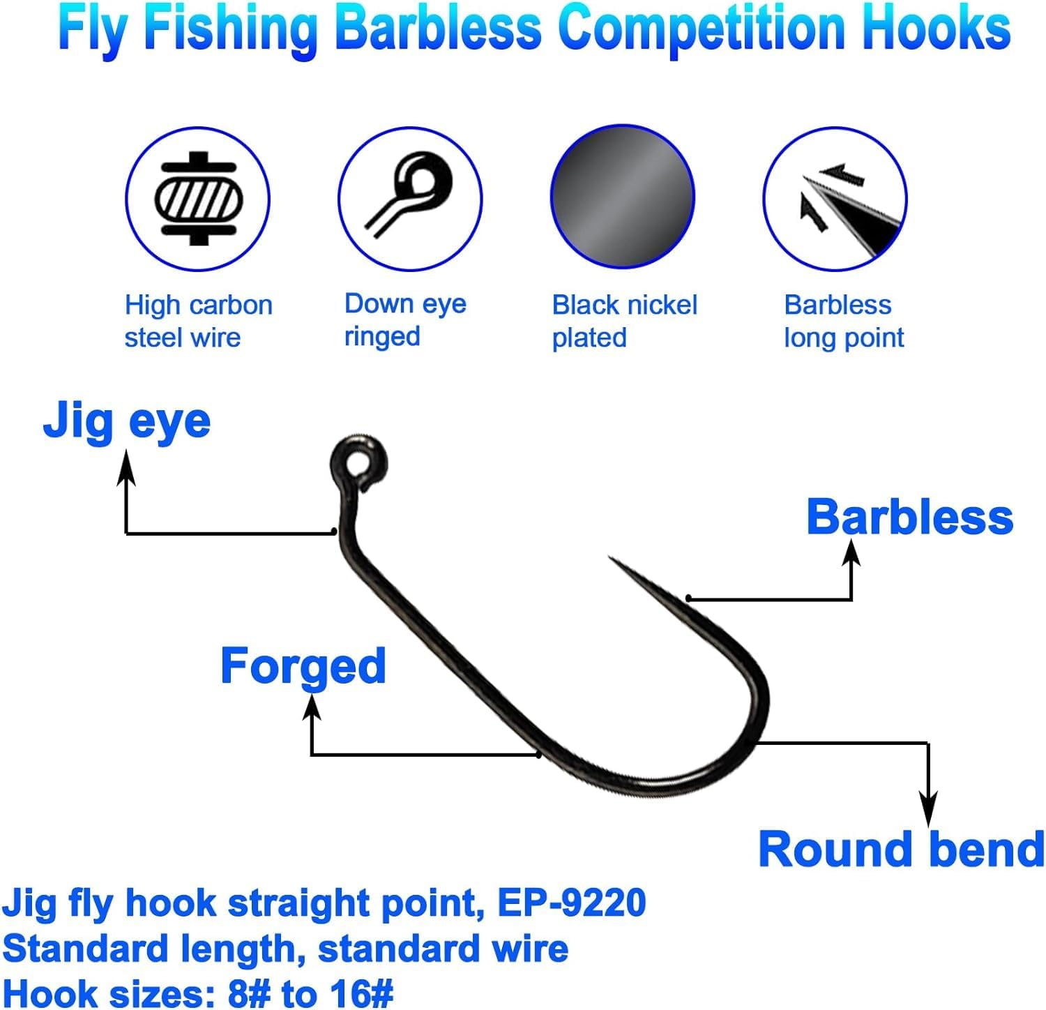 Aventik Eupheng 100PCS Competi - Fishing Hook Barbless reseña y precio