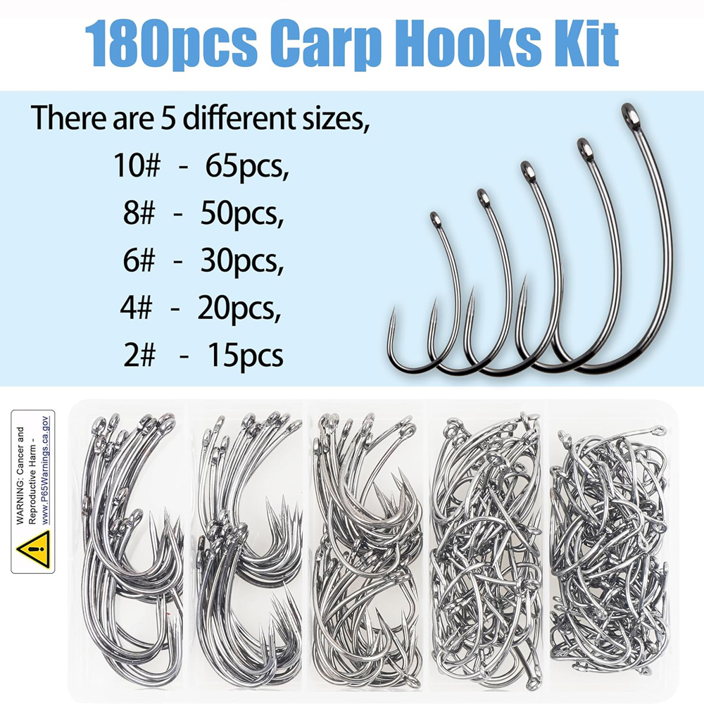 180PCS Barbless Fishing Hooks  - Fishing Hook Circle reseña y precio