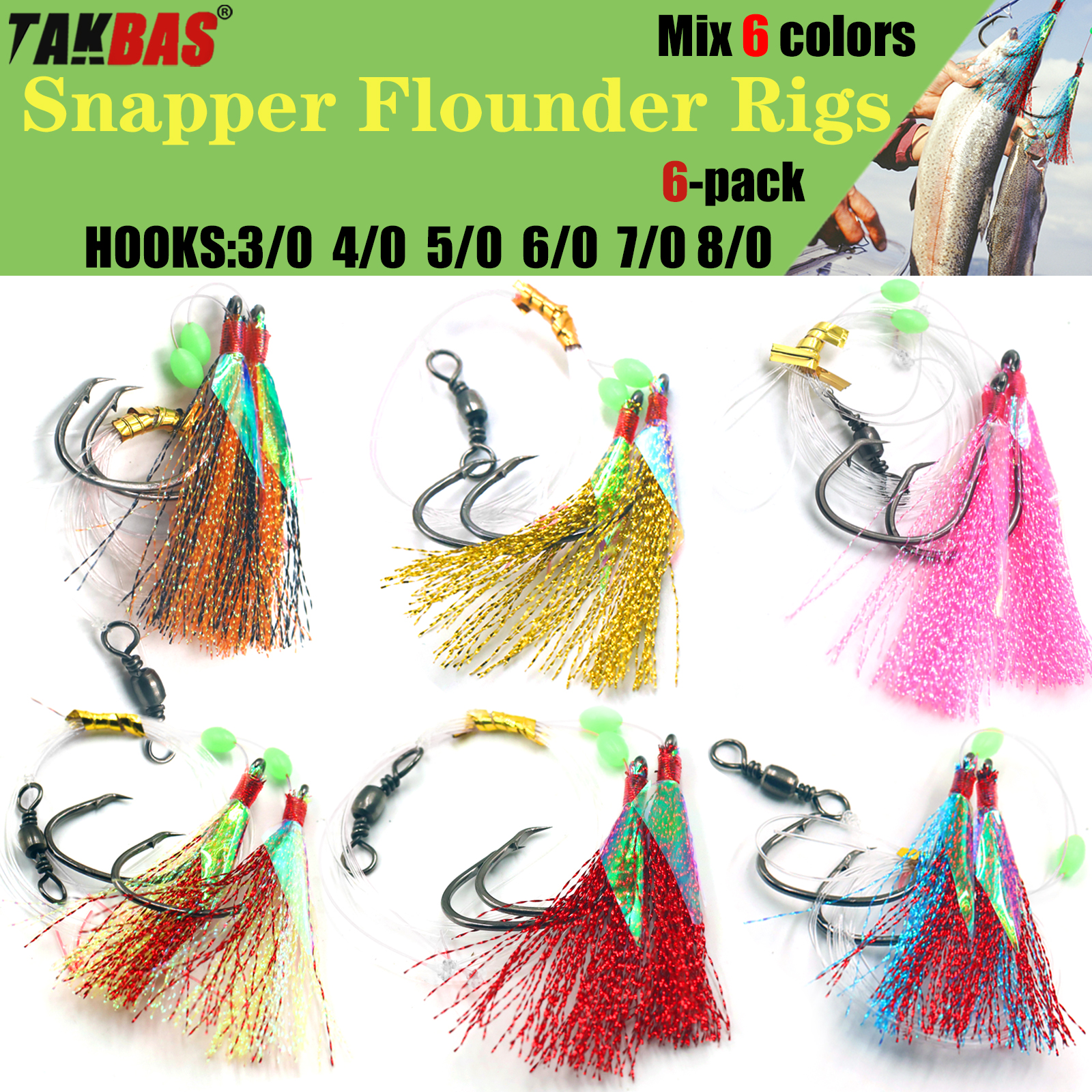 6pcs Snapper Tackle Flasher Ri - Fishing Hook Circle reseña y precio