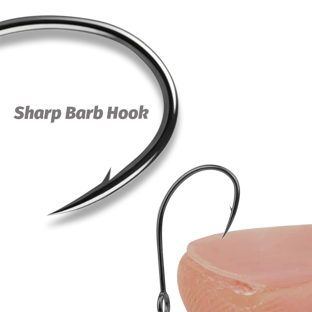20PCS Big Ring Single Hooks 2# - Fishing Hook Circle reseña y precio