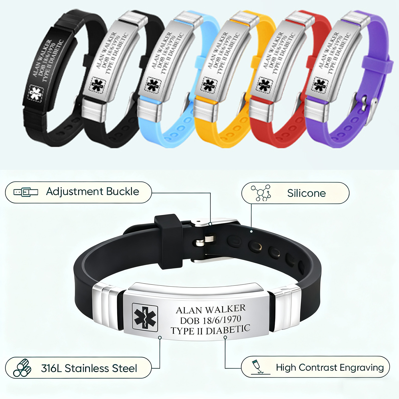 Custom Soft Silicone Bracelets - Fishing Hook reseña y precio