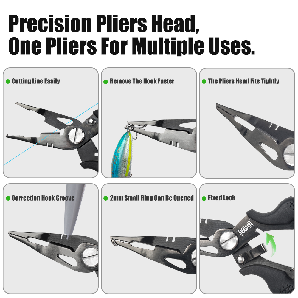 Kingdom Fishing Pliers Multifu - Fishing Hook Stainless Steel reseña y precio