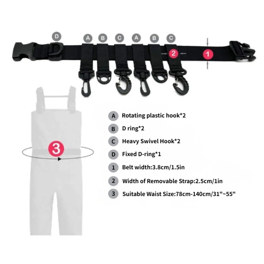 1Pcs Adjustable Wading Belts F - Fishing Hook Sharpener reseña y precio