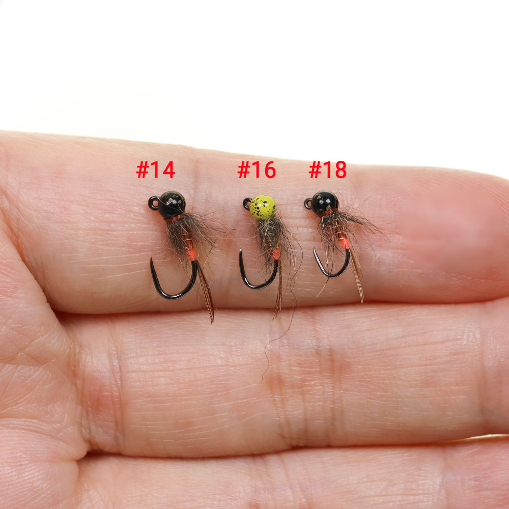 6PCS Jig Tungsten Bead Head Ny - Fishing Hook Barbless reseña y precio