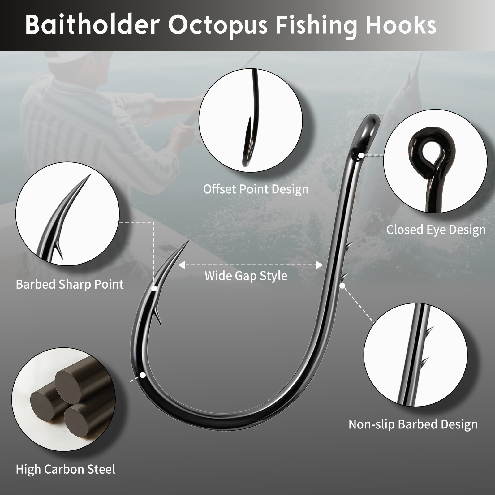FishTrip Fishing Hook Octopus  - Fishing Hook Circle reseña y precio
