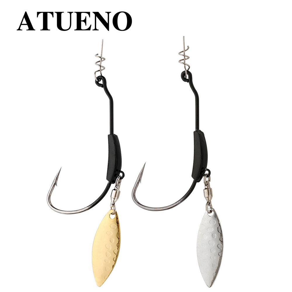 ATUENO 4pcs Offset Fishing Hoo - Fishing Hook Offset reseña y precio