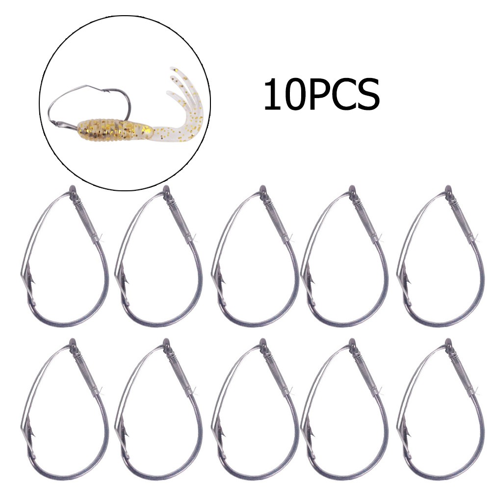 10Pcs/Box High Carbon Steel Wa - Fishing Hook Weedless reseña y precio