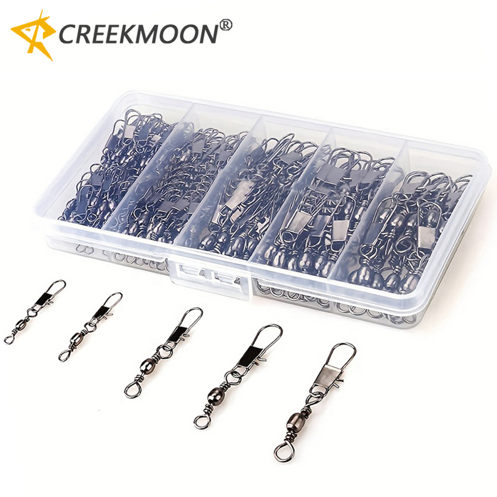100Pcs/Lot 4#6#8#10#12# Swivel - Fishing Hook Stainless Steel reseña y precio