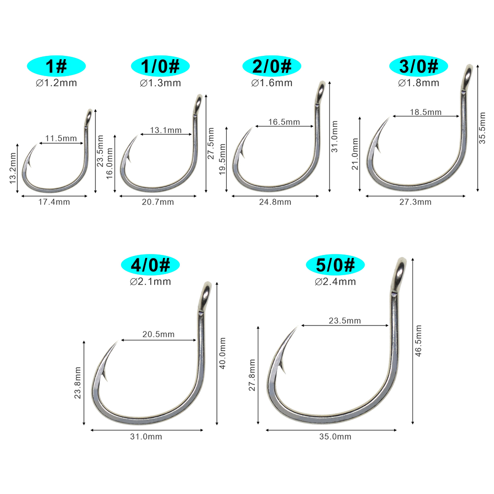 ICERIO 10PCS Matte Tin Coating - Fishing Hook Assortment reseña y precio