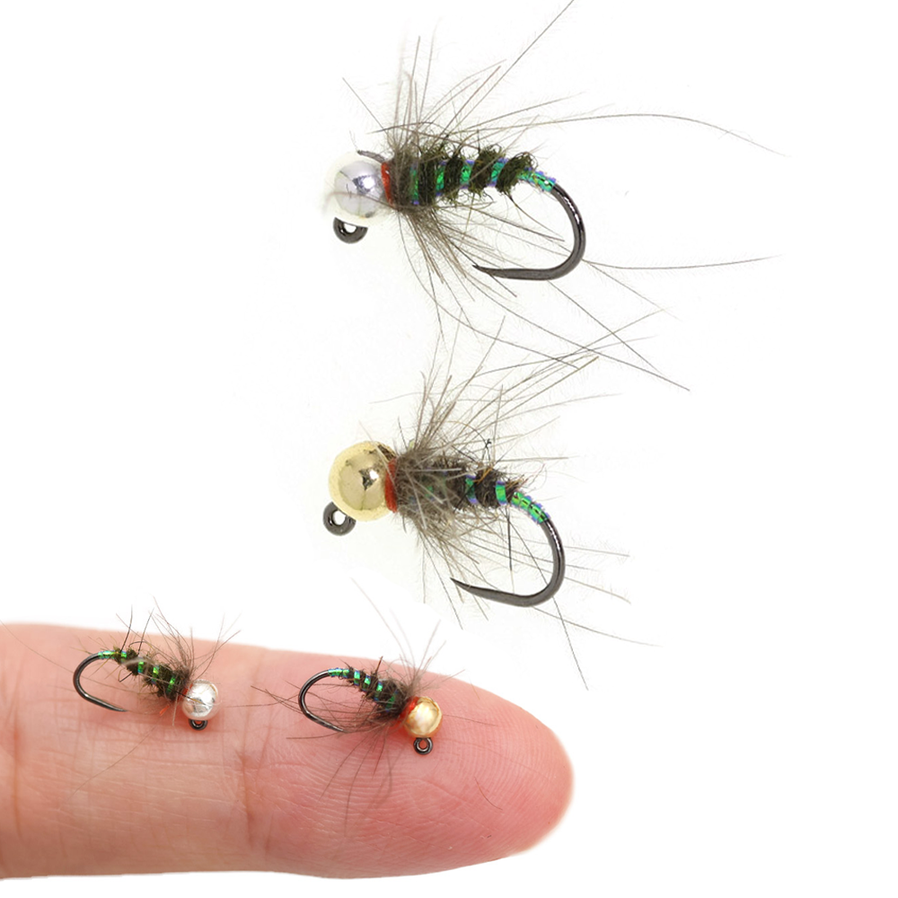 4pcs #16 Tungsten Beadhead CDC - Fishing Hook Barbless reseña y precio