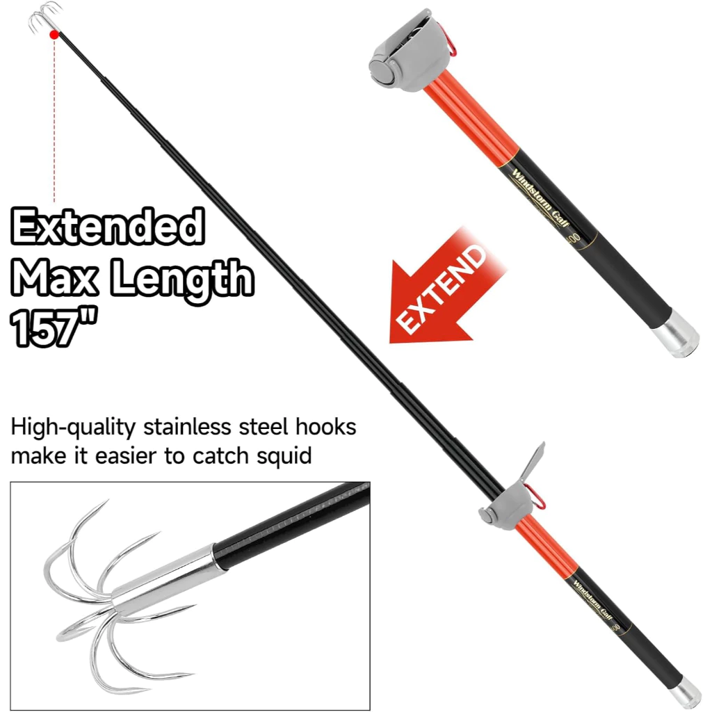 SANLIKE Fishing-Squid Gaff 3M/ - Fishing Hook Stainless Steel reseña y precio