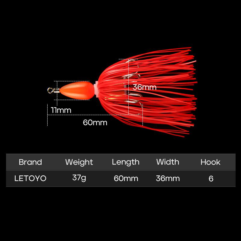 37g Weedless Football Jig Head - Fishing Hook Weedless reseña y precio