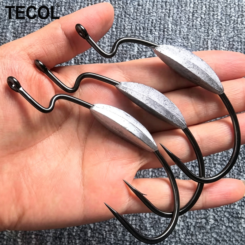 TECOL 3PCS 6/0 8/0 10/0 Weight - Fishing Hook Offset reseña y precio