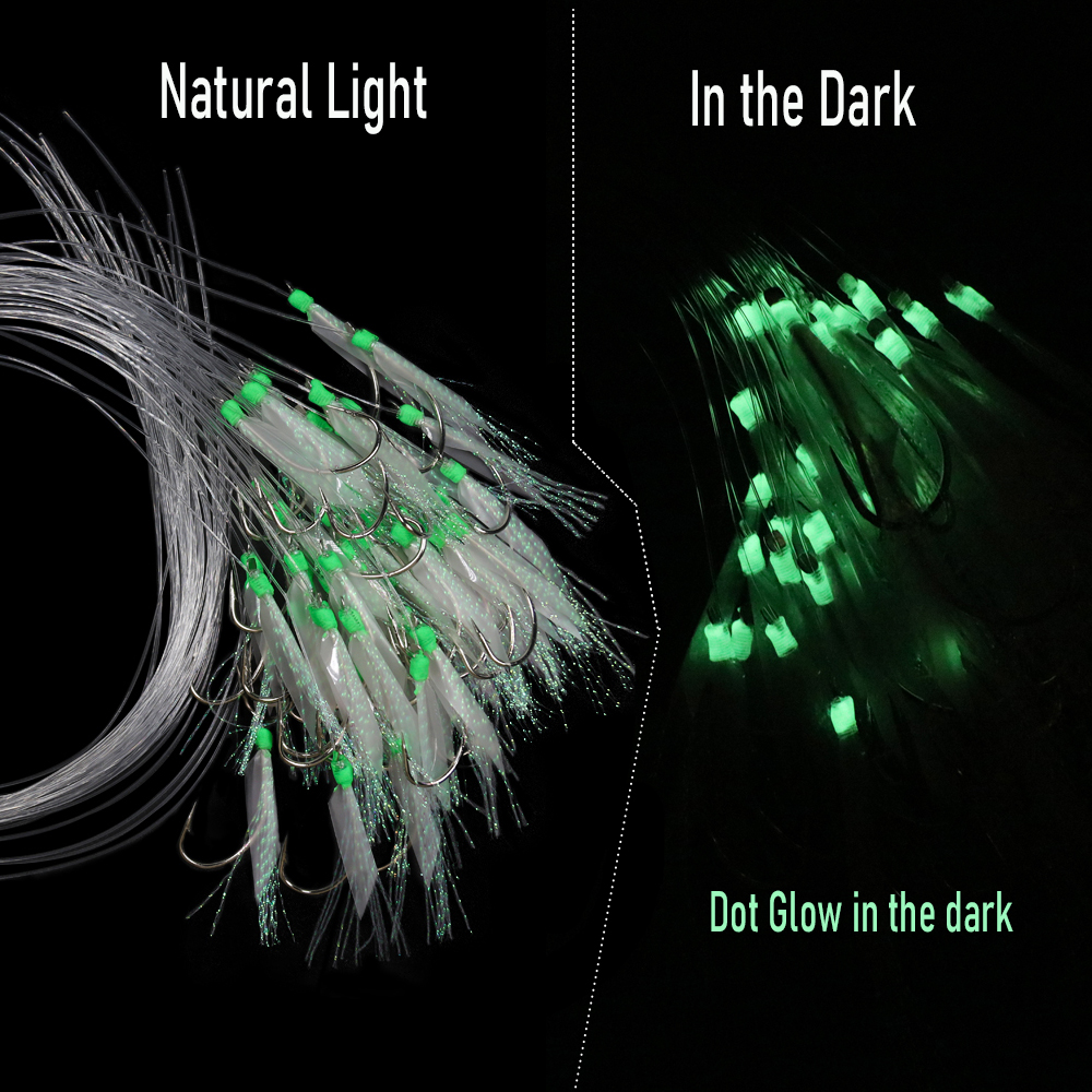 WIFREO 50pc Luminous Simulated - Fishing Hook Circle reseña y precio