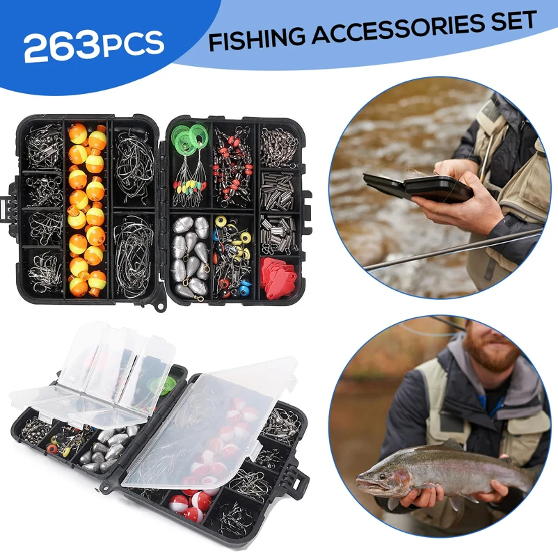 263pcs Outdoor Fishing Accesso - Fishing Hook Jig reseña y precio