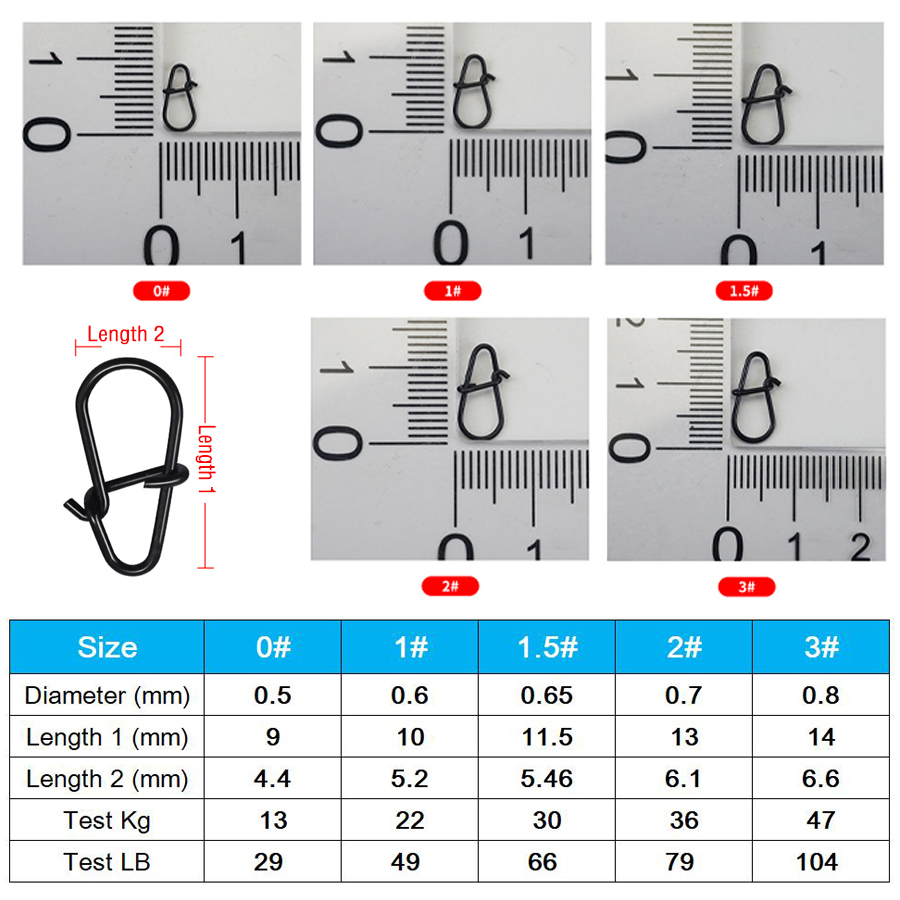 50Pcs Crankbait Snaps Stainles - Fishing Hook Stainless Steel reseña y precio