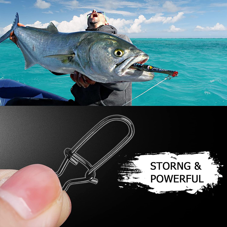 50Pcs Crankbait Snaps Stainles - Fishing Hook Stainless Steel reseña y precio