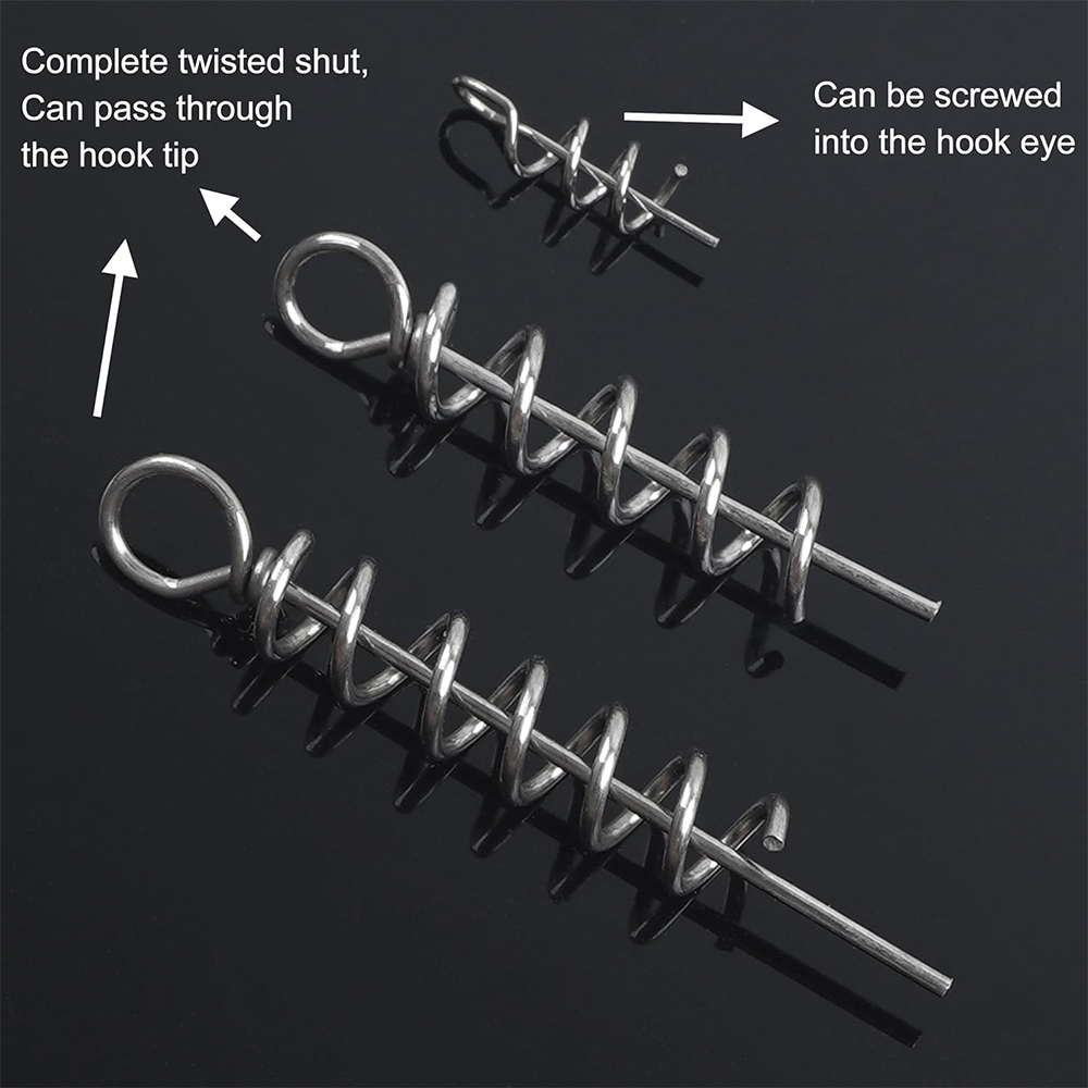 50Pcs Spring Twist Lock Fishin - Fishing Hook Stainless Steel reseña y precio
