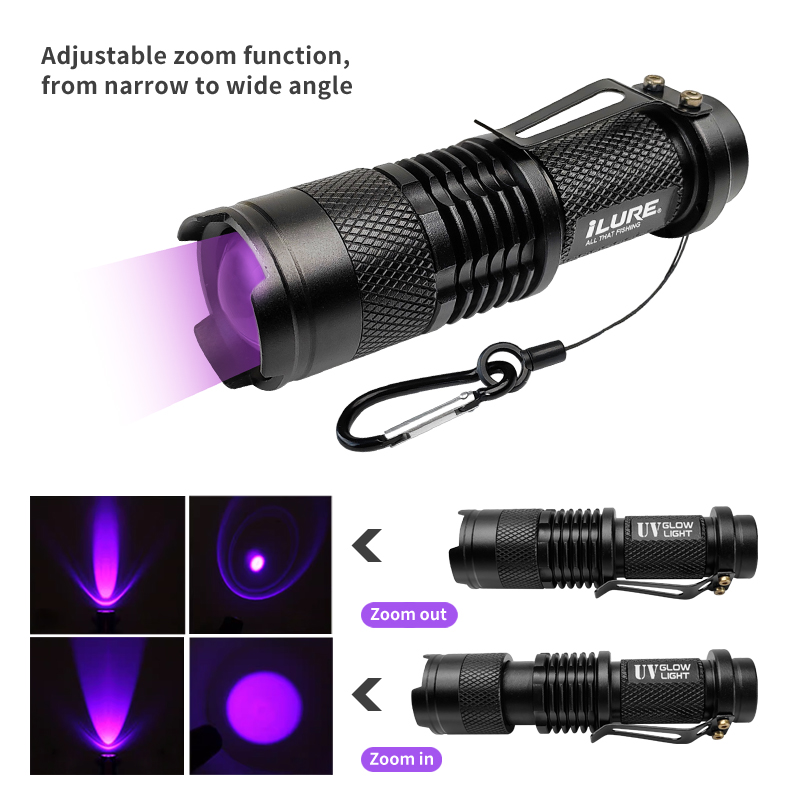 Mini UV Flashlight 395nm Ultra - Fishing Hook Jig reseña y precio
