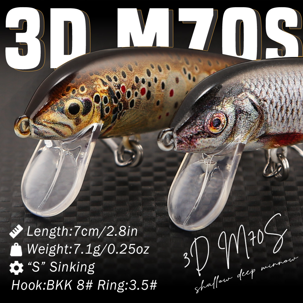 B&U Sinking Minnow Fishing Lur - Fishing Hook Treble reseña y precio