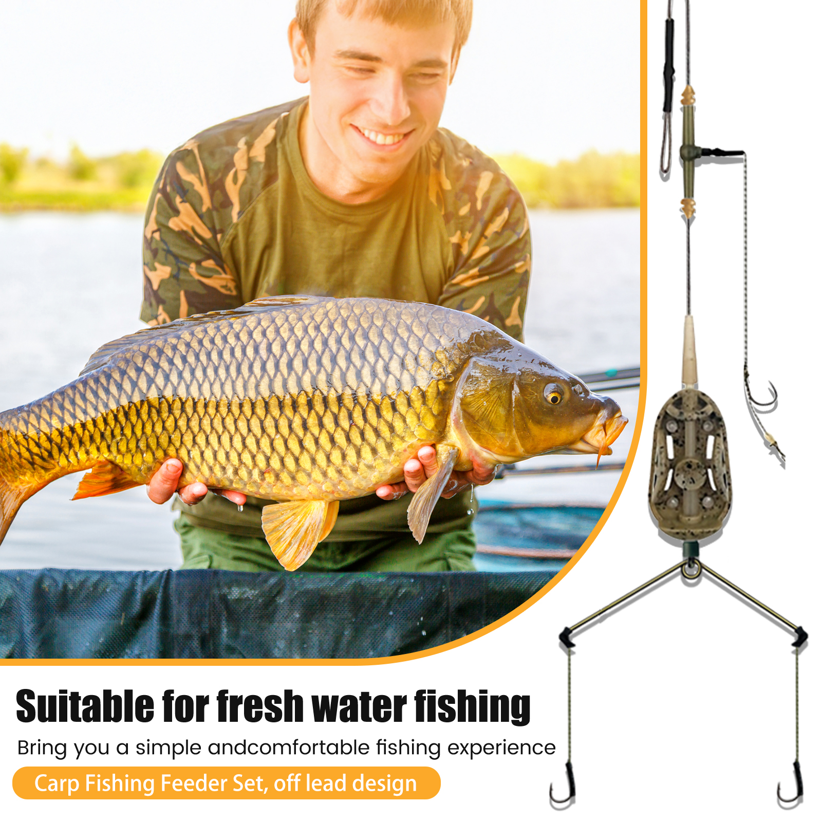 3 Hook Pre-tied Carp Hair Rigs - Fishing Hook Assortment reseña y precio