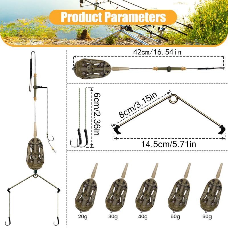 3 Hook Pre-tied Carp Hair Rigs - Fishing Hook Assortment reseña y precio