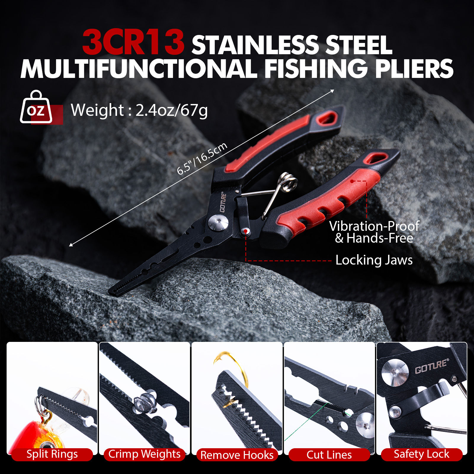 Goture Fishing Tools Combo Mul - Fishing Hook Sharpener reseña y precio