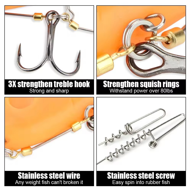 Fishing Hook Rigs Steel Leader - Fishing Hook Treble reseña y precio