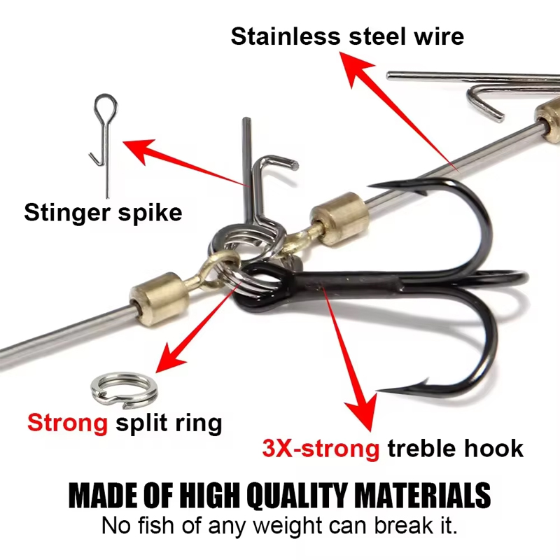 Fishing Hook Rigs Steel Leader - Fishing Hook Treble reseña y precio