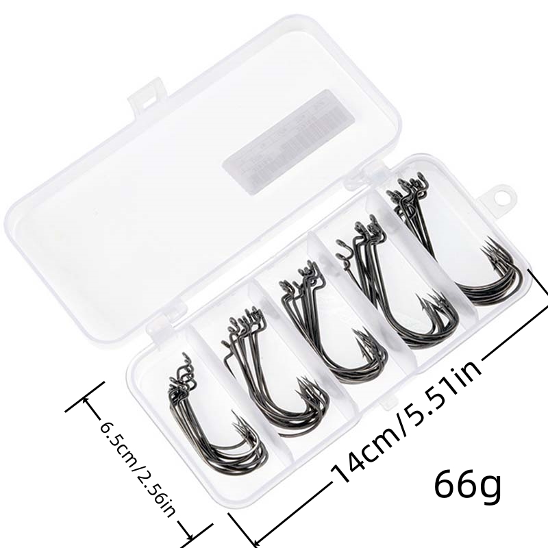 50Pcs/Box High Carbon Steel Fi - Fishing Hook Stainless Steel reseña y precio