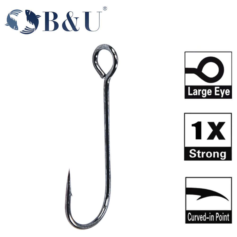 B&U 20pcs Fishing hook big eye - Fishing Hook Barbless reseña y precio