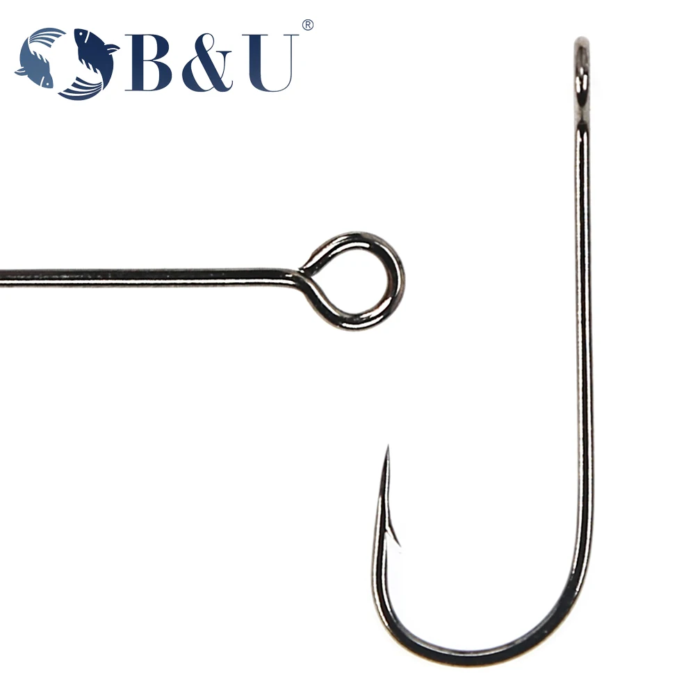 B&U 20pcs Fishing hook big eye - Fishing Hook Barbless reseña y precio
