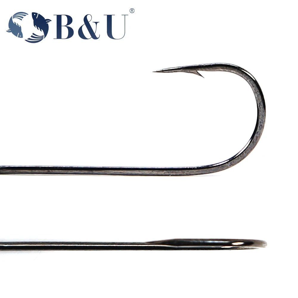 B&U 20pcs Fishing hook big eye - Fishing Hook Barbless reseña y precio