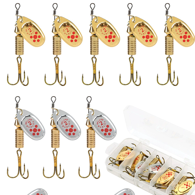 1PCS Metal Plating Spinner Bai - Fishing Hook Treble reseña y precio