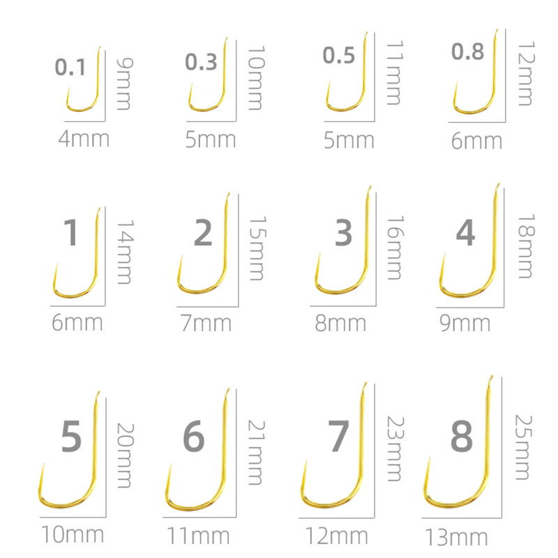 100 Pieces Shinkanto Barbless  - Fishing Hook Size reseña y precio