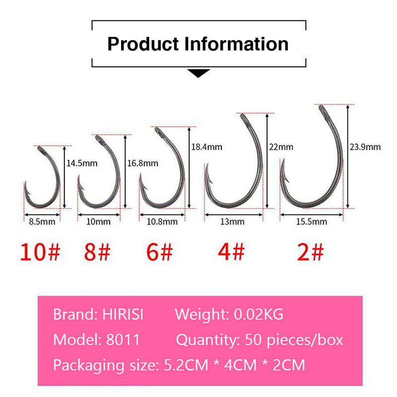 New Hirisi 50pcs Boxed Hooks B - Fishing Hook Box reseña y precio