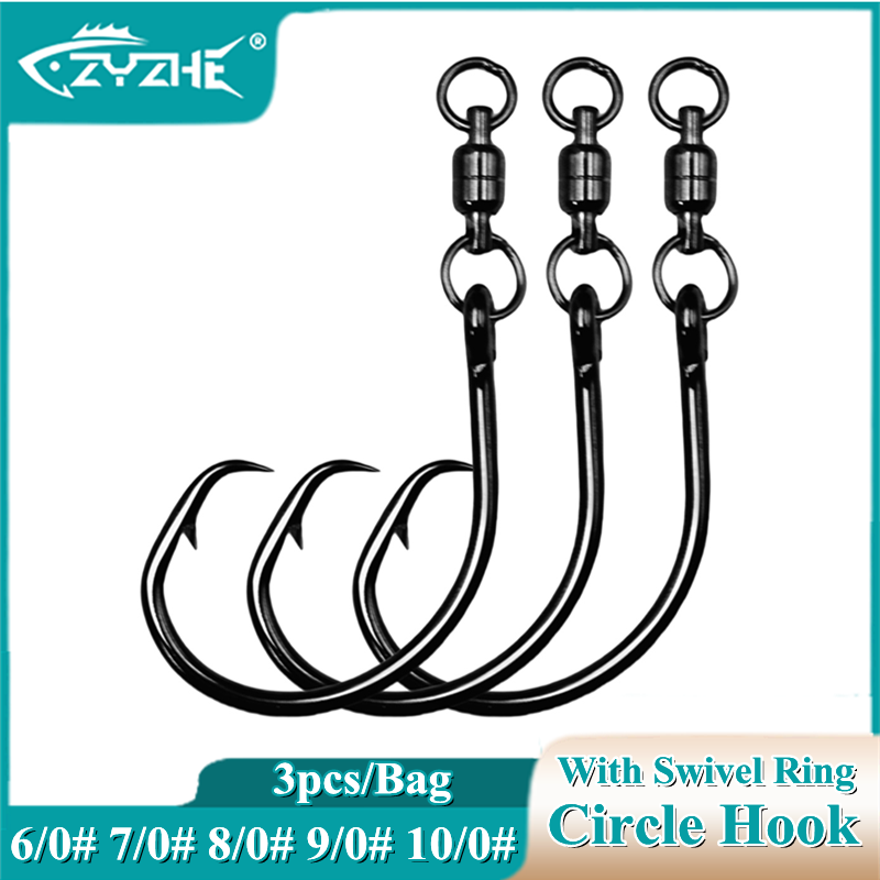 ZYZHE 3pcs/Bag Circle Hooks Wi - Fishing Hook Circle reseña y precio