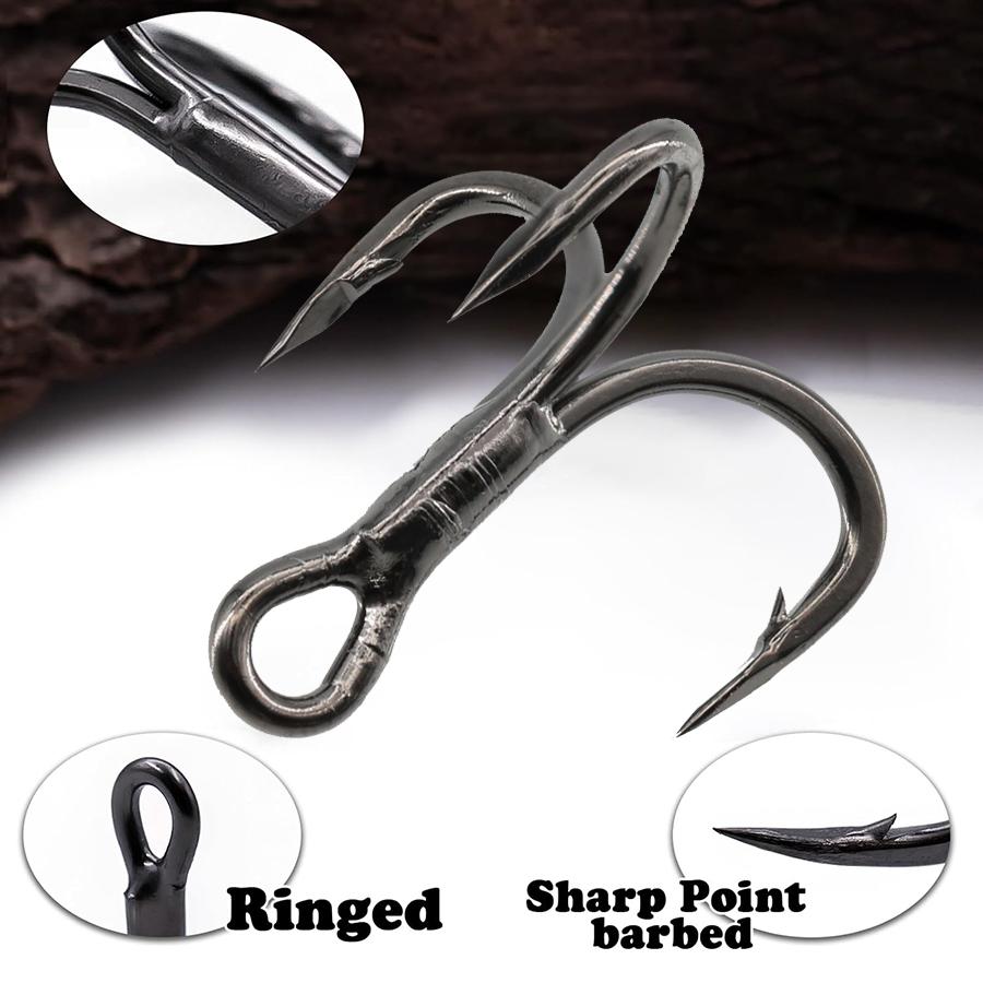 6X Fishing Treble Hooks Black  - Fishing Hook Assortment reseña y precio