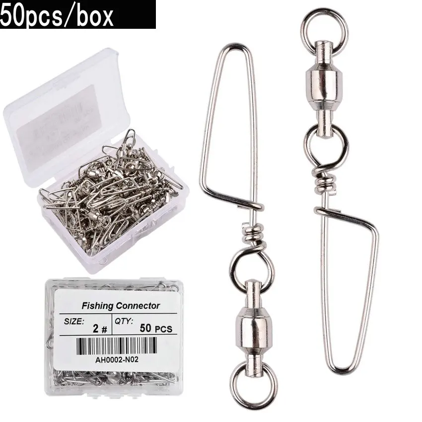 50pcs Fishing Ball Bearing Swi - Fishing Hook Stainless Steel reseña y precio