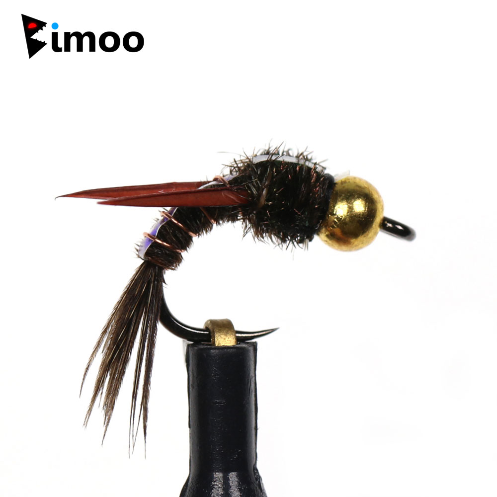 Bimoo 8pcs Brass Beadhead Evil - Fishing Hook Barbless reseña y precio