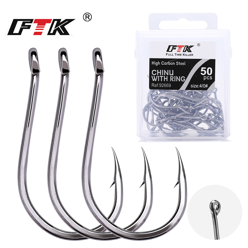 FTK 50-100Pcs/Box Fishing Hook - Fishing Hook Circle reseña y precio