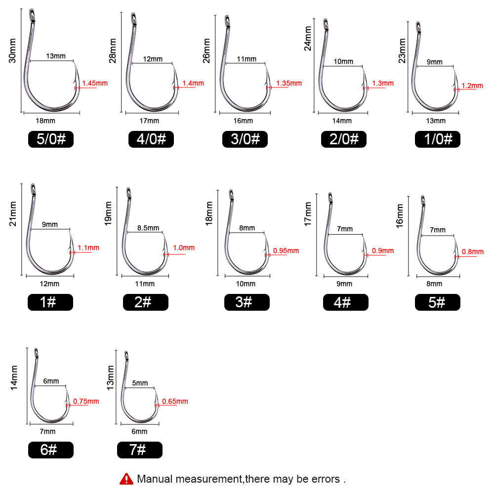 FTK 50-100Pcs/Box Fishing Hook - Fishing Hook Circle reseña y precio