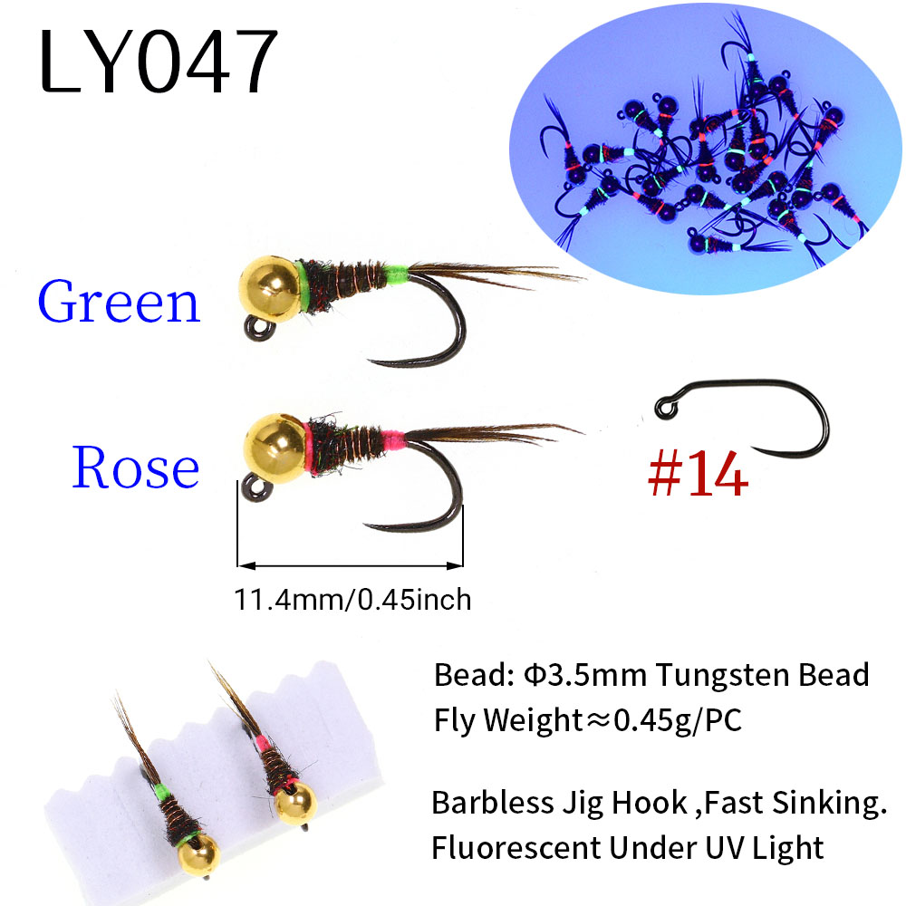 6PCS Fast Sinking Perdigon Eur - Fishing Hook Barbless reseña y precio